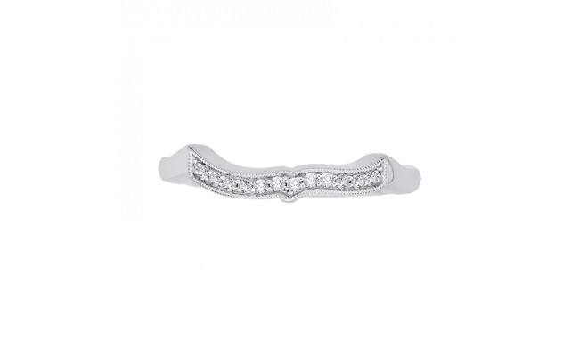 Shah Luxury Round Diamond Wedding Band In 14K White Gold