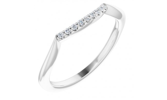 14K White .06 CTW Diamond Matching Band