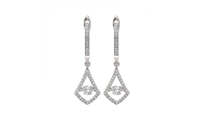 Gems One 14KT White Gold & Diamond Rhythm Of Love Fashion Earrings  - 1/2 ctw