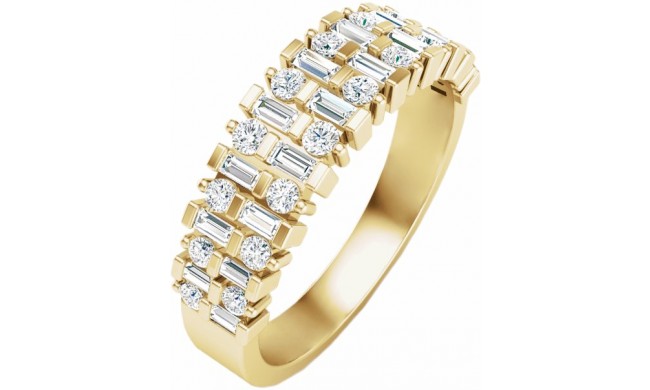 14K Yellow 3/4 CTW Diamond Anniversary Band