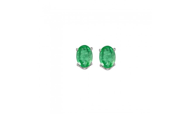 Gems One 14Kt White Gold Emerald (7/8 Ctw) Earring