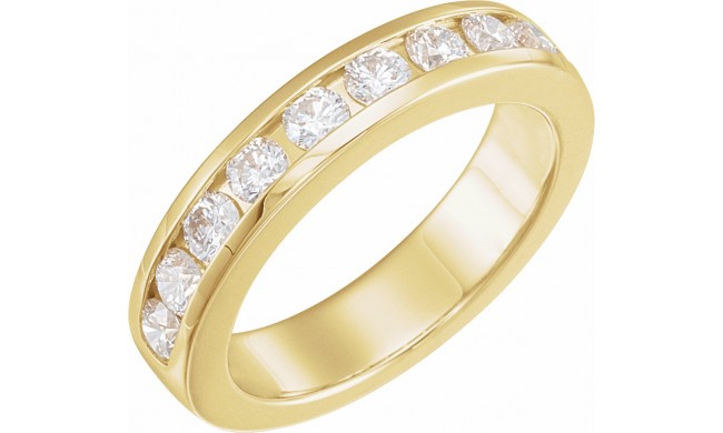 14K Yellow 1 CTW Diamond Anniversary Band