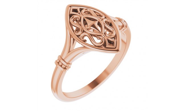 14K Rose Vintage-Inspired Ring