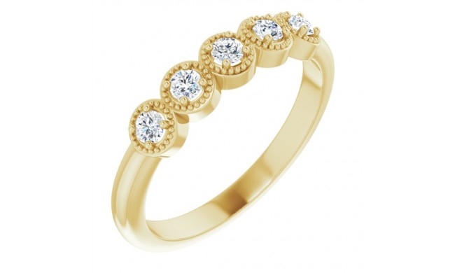 14K Yellow 1/4 CTW Diamond Anniversary Band