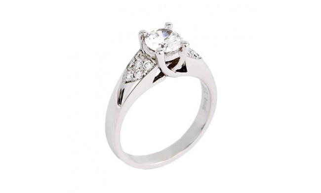 Jewelry Innovations 14K White Gold Semi Mount Engagement Ring