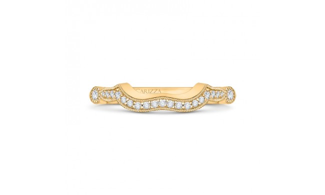 Shah Luxury 14K Yellow Gold Round Diamond Wedding Band