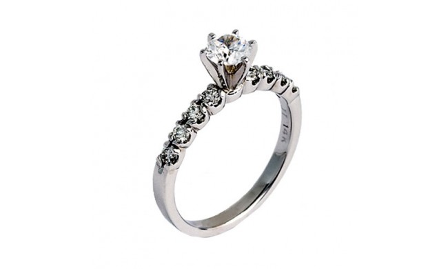 Jewelry Innovations 14K White Gold Semi Mount Engagement Ring