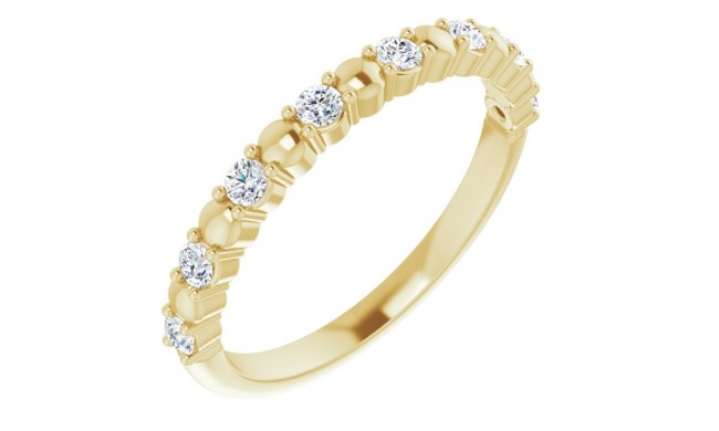 14K Yellow 1/4 CTW Diamond Anniversary Band