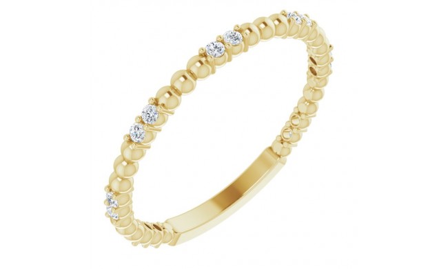 14K Yellow 1/6 CTW Diamond Anniversary Band