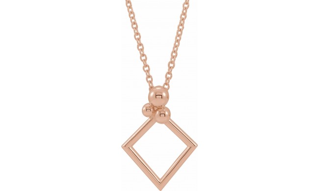 14K Rose Geometric 16-18 Necklace