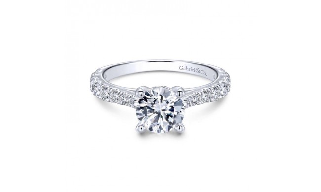 Gabriel & Co. 14k White Gold Contemporary Straight Engagement Ring