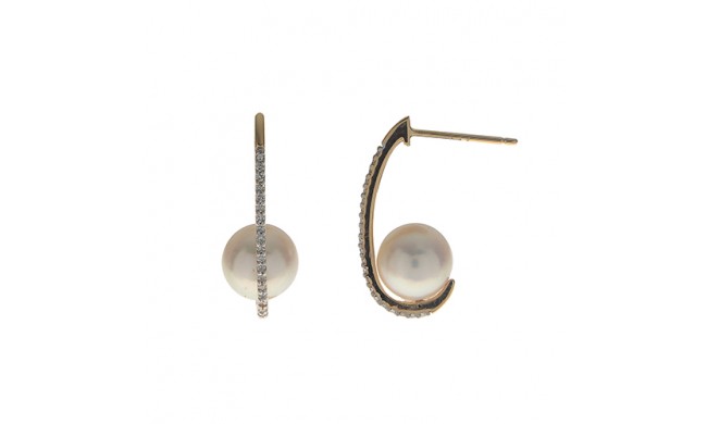 Imperial Pearl 14k Yellow Gold Akoya Pearl Earrings