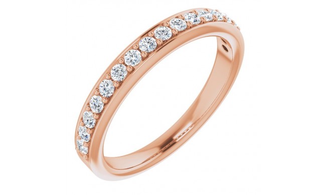 14K Rose 1/3 CTW Diamond Anniversary Band