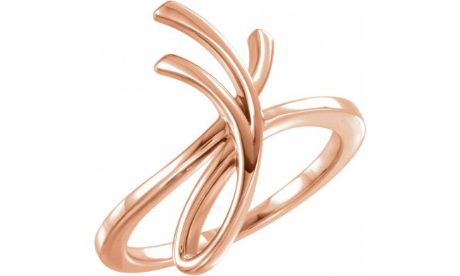14K Rose 20.9 mm Freeform Ring