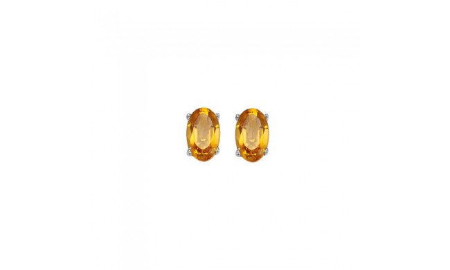 Gems One 14Kt White Gold Citrine (1 Ctw) Earring