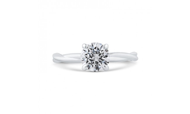 Shah Luxury 14K White Gold Solitaire Engagement Ring (Semi-Mount)