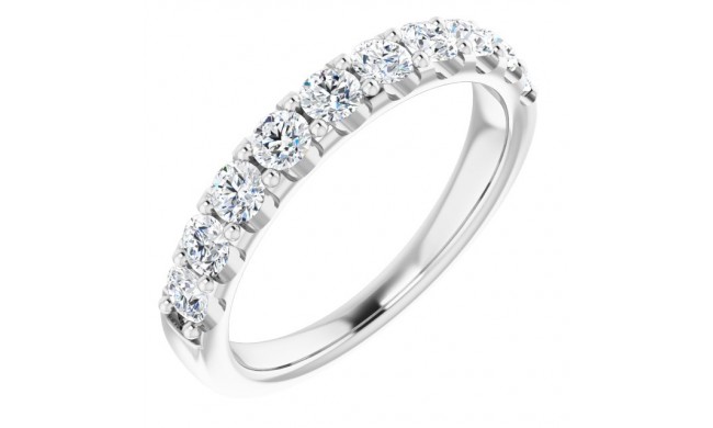 14K White 3/4 CTW Diamond Anniversary Band