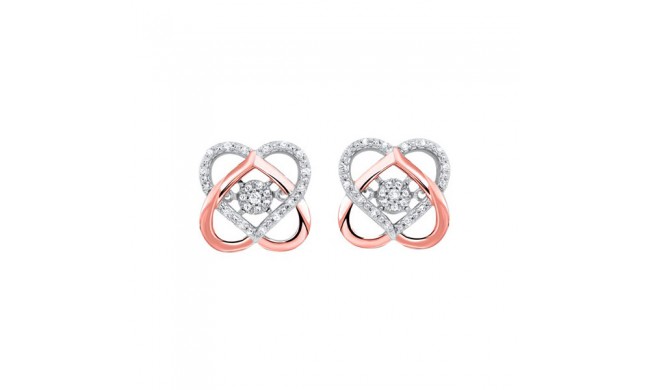 Gems One 10Kt White Pink Gold Diamond (1/10 Ctw) Earring