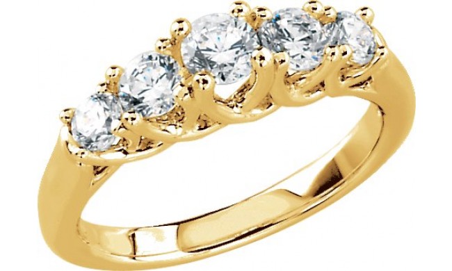 14K Yellow 1/2 CTW Diamond Anniversary Band