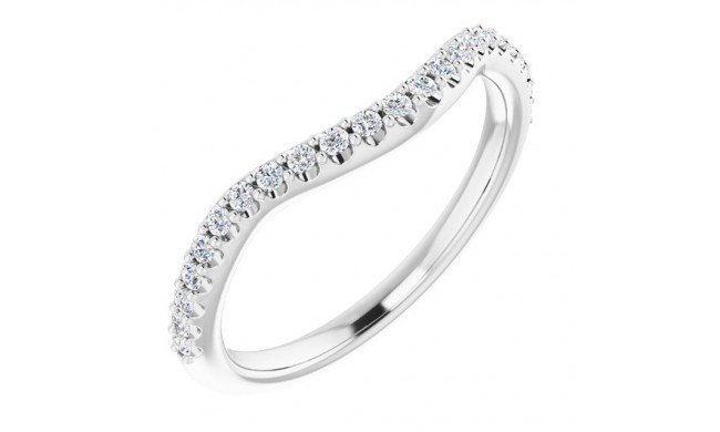 14K White 1/5 CTW Diamond Matching Band