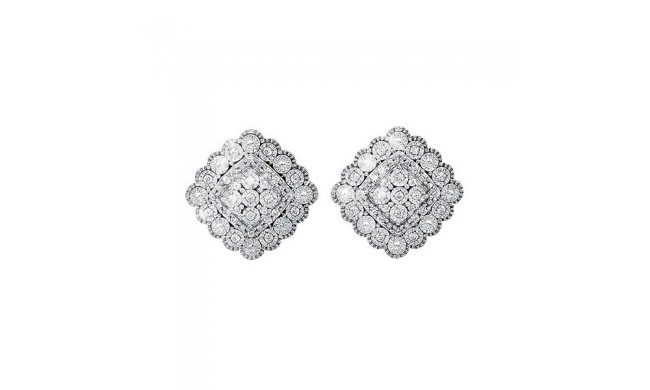 Gems One Silver Diamond (1/8Ctw) Earring