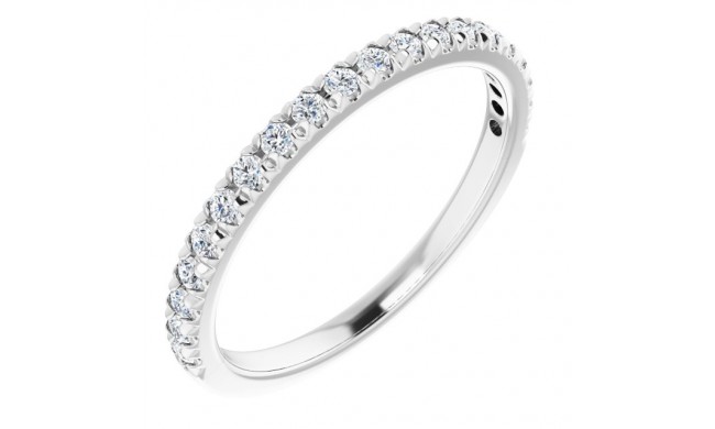 14K White 1/4 CTW Diamond French-Set Anniversary Band