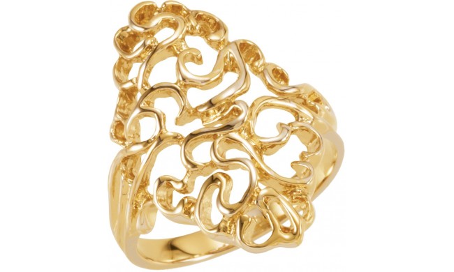 14K Yellow Freeform Ring