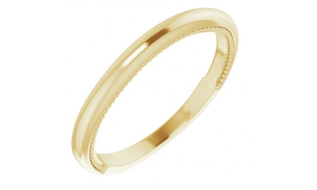 14K Yellow Milgrain Matching Band