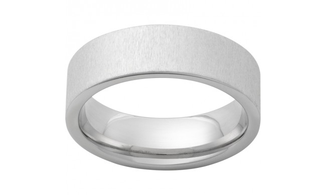 Serinium Pipe Cut Band with Cross Satin Finish