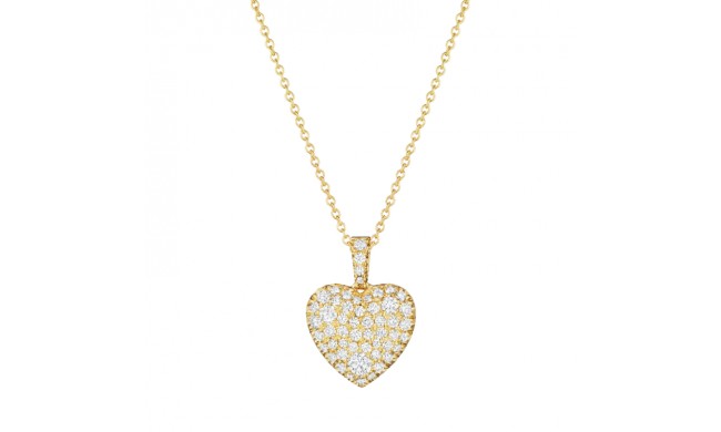 Henri Daussi 18k Yellow Gold Diamond Pendant