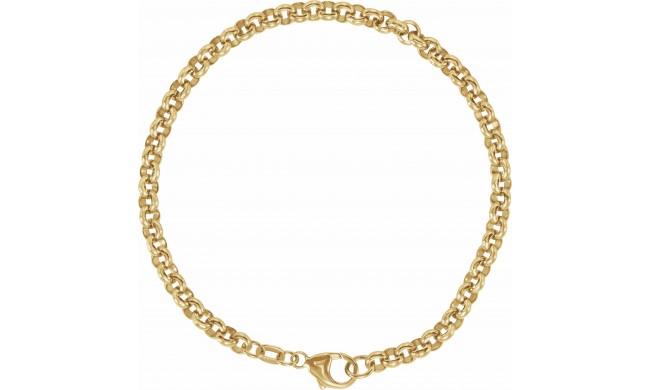 14K Yellow Solid Rolo 7 Bracelet
