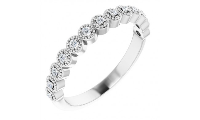 14K White 1/8 CTW Diamond Anniversary Band