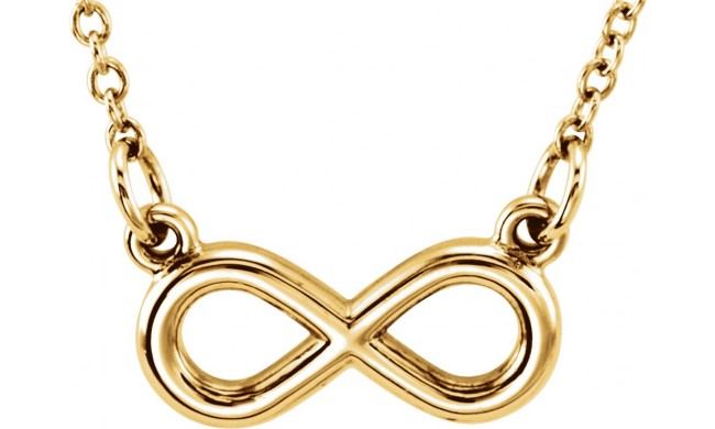 14K Yellow Tiny Poshu00ae Infinity-Inspired 16-18 Necklace