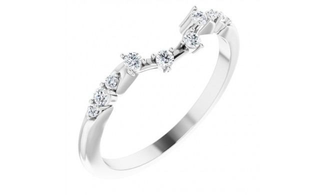 14K White 1/6 CTW Diamond Matching Band