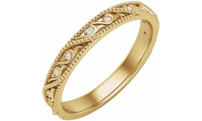 14K Yellow .05 CTW Diamond Anniversary Band