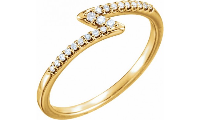 14K Yellow 1/8 CTW Diamond Stackable Ring