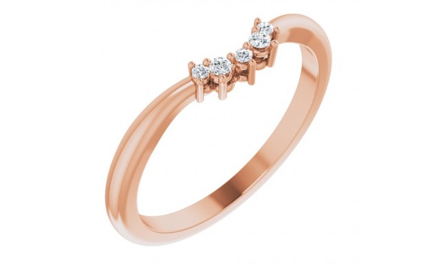 14K Rose .05 CTW Diamond Matching Band