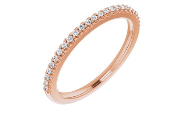 14K Rose 1/8 CTW Diamond Anniversary Band