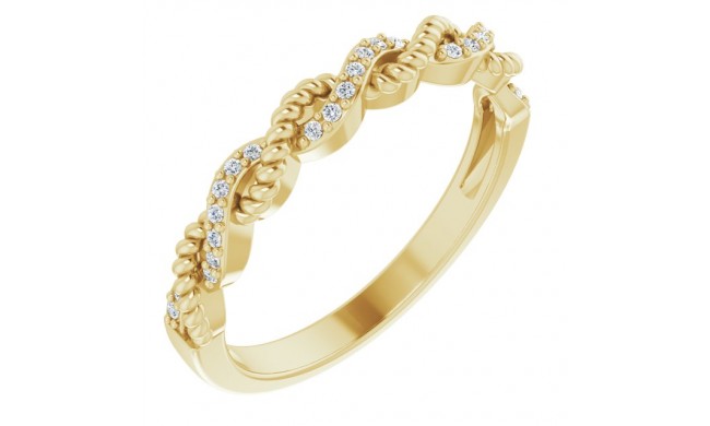 14K Yellow .08 CTW Diamond Stackable Ring