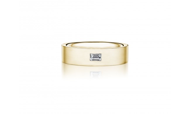 Henri Daussi 6mm Men's Wedding Band MBEC1 18k Gold Yellow 0.15 Ctw.