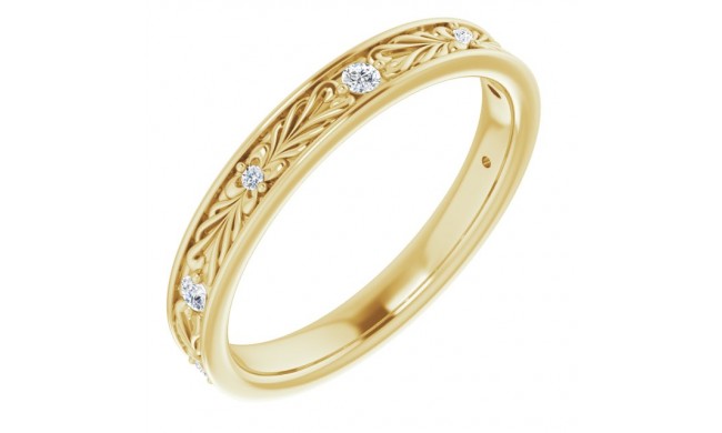 14K Yellow .07 CTW Diamond Anniversary Band