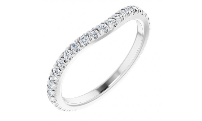 14K White 3/8 CTW Diamond French-set Matching Band