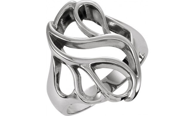 14K White Metal Fashion Ring