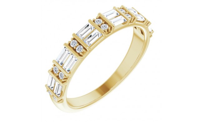 14K Yellow 1/2 CTW Diamond Anniversary Band