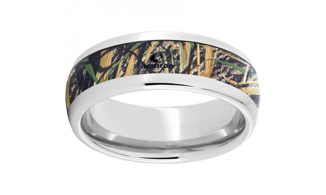 Serinium Domed Band with Mossy Oak Shadowgrass Inlay