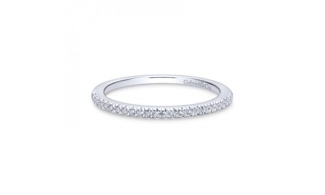 Gabriel & Co. 14k White Gold Contemporary Anniversary Wedding Band