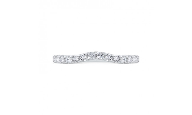 Shah Luxury 14K White Gold Round Cut Diamond Counter Wedding Band