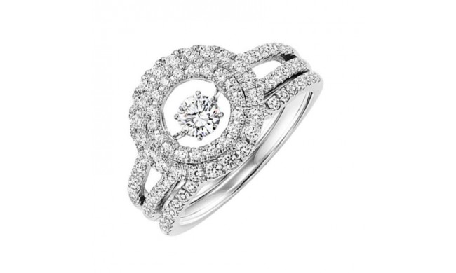 Gems One 14KT White Gold & Diamond Rhythm Of Love Fashion Ring  - 1 ctw