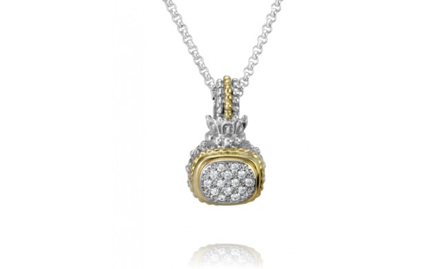 Vahan 14k Gold & Sterling Silver Diamond Pendant