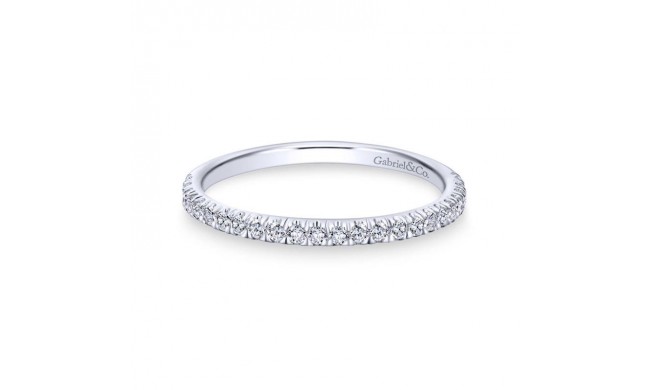 Gabriel & Co. 14k White Gold Contemporary Anniversary Wedding Band